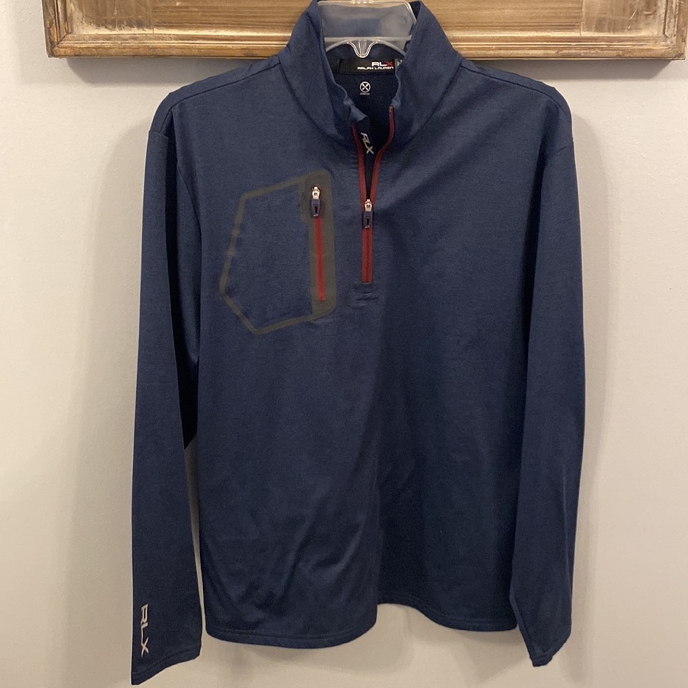 RLX Ralph Lauren Blue Quarter-Zip Sweatshirt
